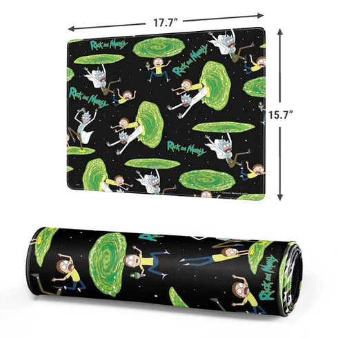 Adult Swim Rick and Morty Portal Pattern Gaming Mouse Pad